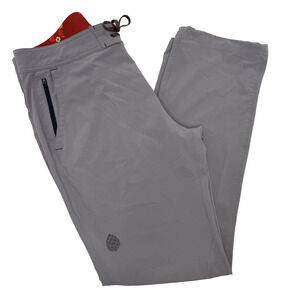 Stio Hiking Pant Men 36x31.5 Gray Lightweight Softshell Pockets 2328 GUC